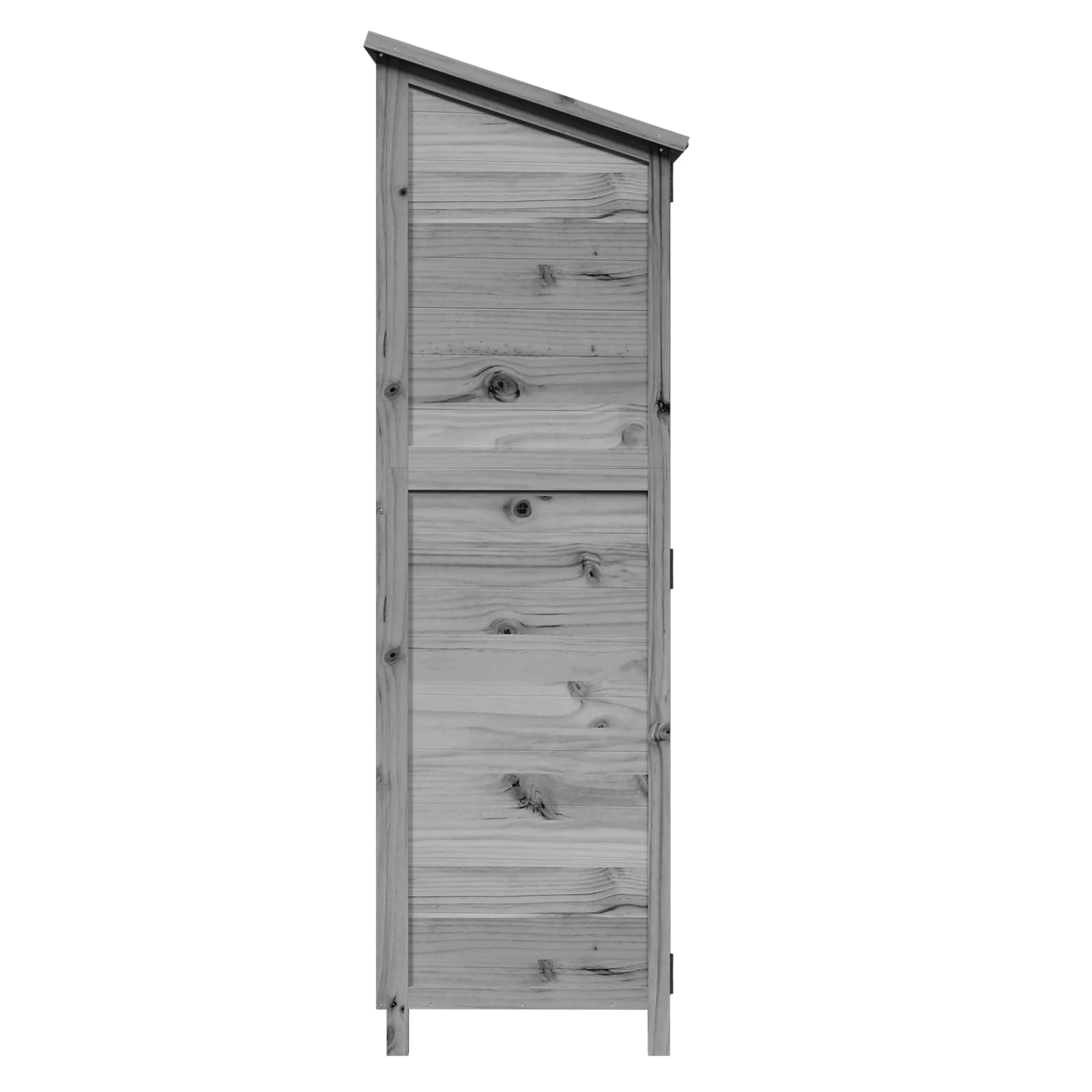 Gartenschuppen Grau 59,5 x 56 x 176,5 cm Massivholz aus Fichte