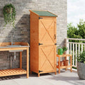 Gartenschuppen Braun 59,5 x 56 x 176,5 cm Massivholz aus Fichte