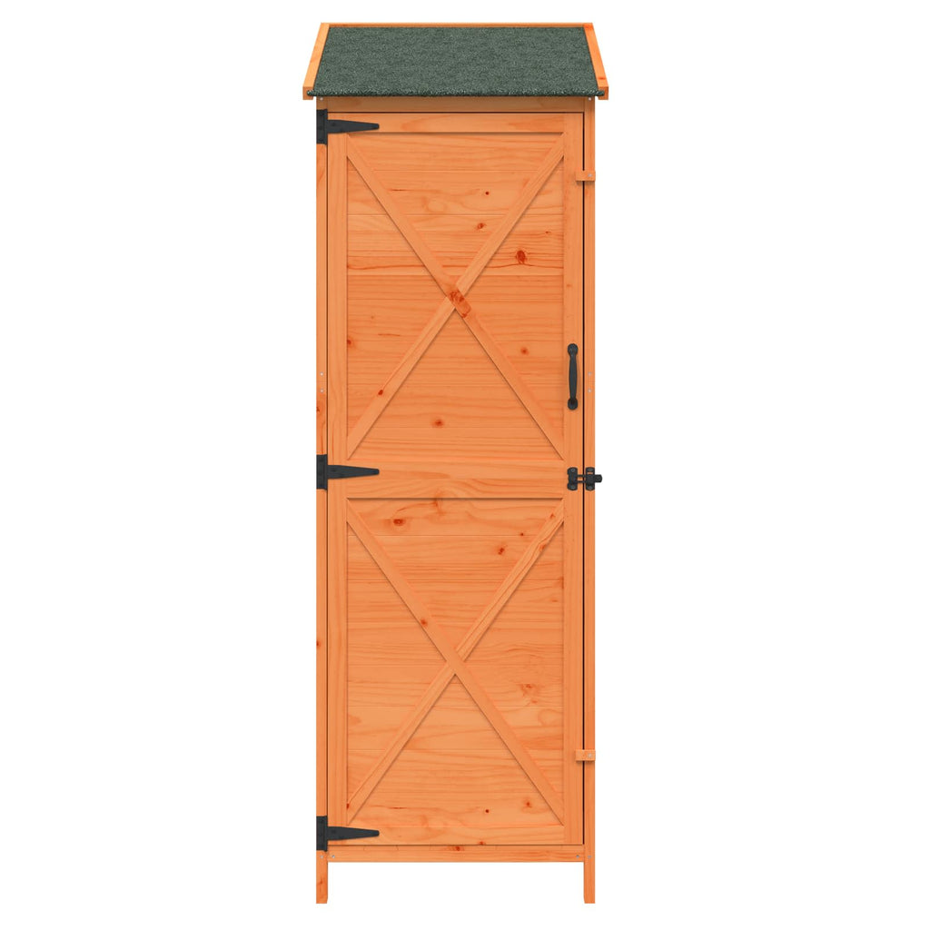 Gartenschuppen Braun 59,5 x 56 x 176,5 cm Massivholz aus Fichte