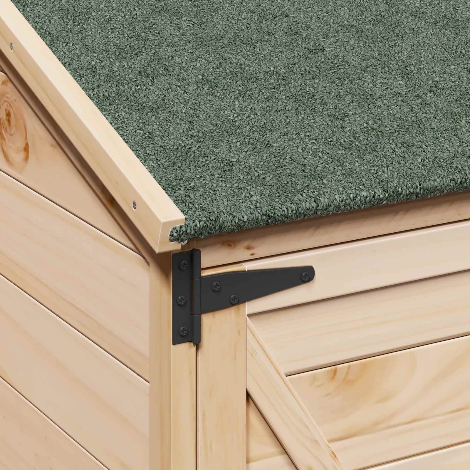 Gartenschuppen Natur 106 x 56 x 176,5 cm Massivholz aus Fichte