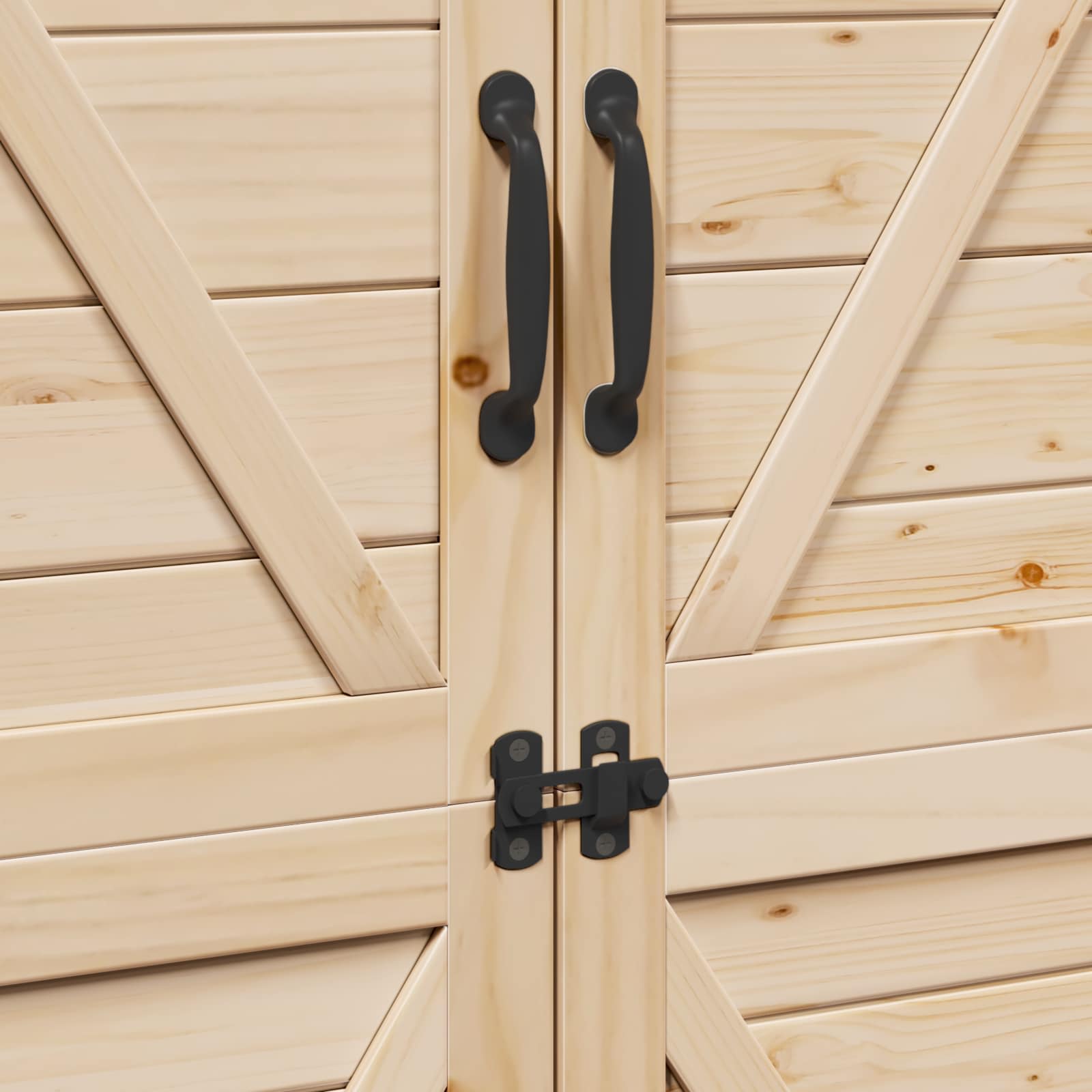 Gartenschuppen Natur 106 x 56 x 176,5 cm Massivholz aus Fichte