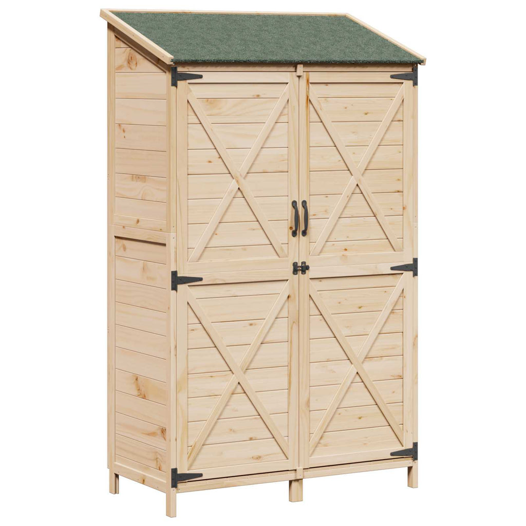Gartenschuppen Natur 106 x 56 x 176,5 cm Massivholz aus Fichte
