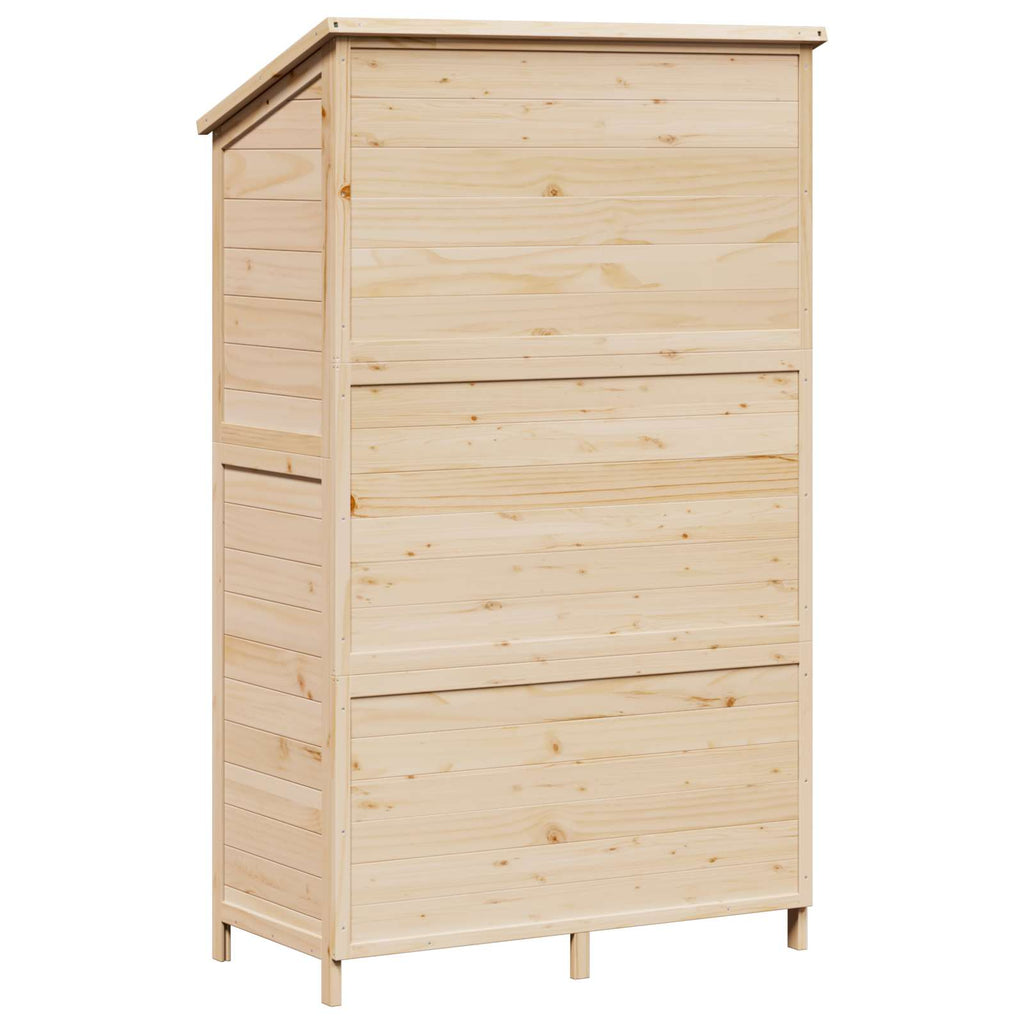 Gartenschuppen Natur 106 x 56 x 176,5 cm Massivholz aus Fichte