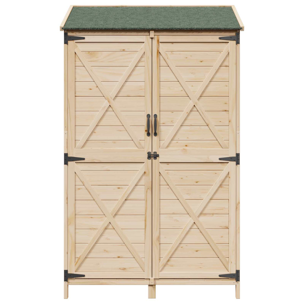 Gartenschuppen Natur 106 x 56 x 176,5 cm Massivholz aus Fichte