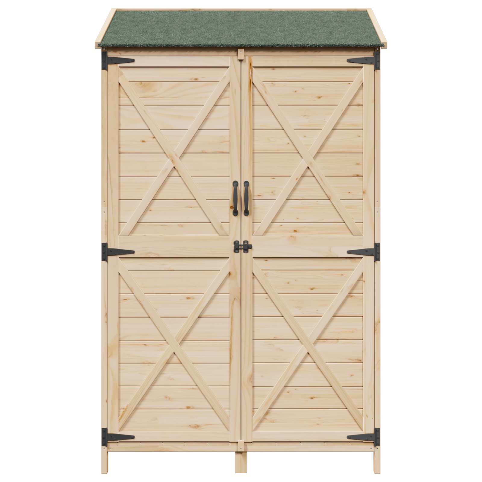 Gartenschuppen Natur 106 x 56 x 176,5 cm Massivholz aus Fichte