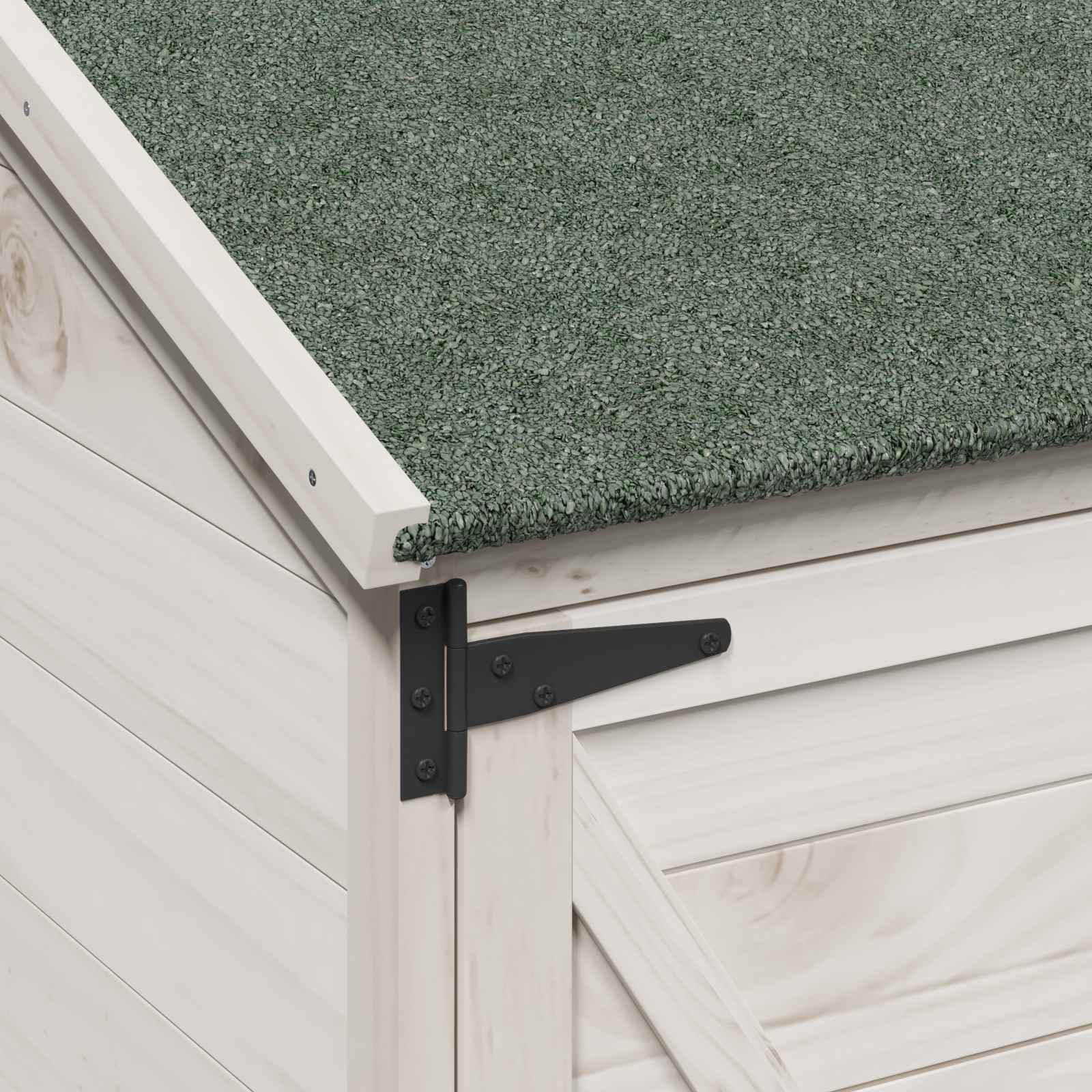 Gartenschuppen Weiß 106 x 56 x 176,5 cm Massivholz aus Fichte