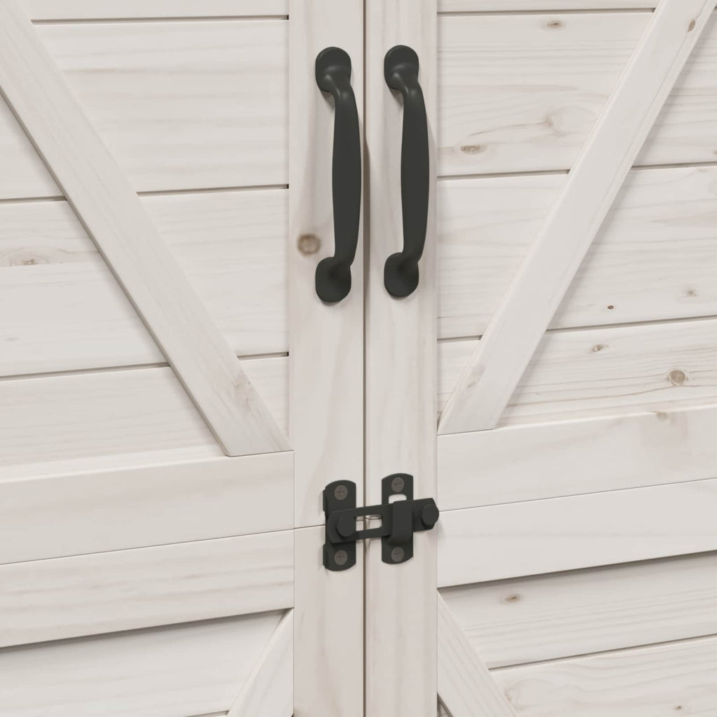 Gartenschuppen Weiß 106 x 56 x 176,5 cm Massivholz aus Fichte