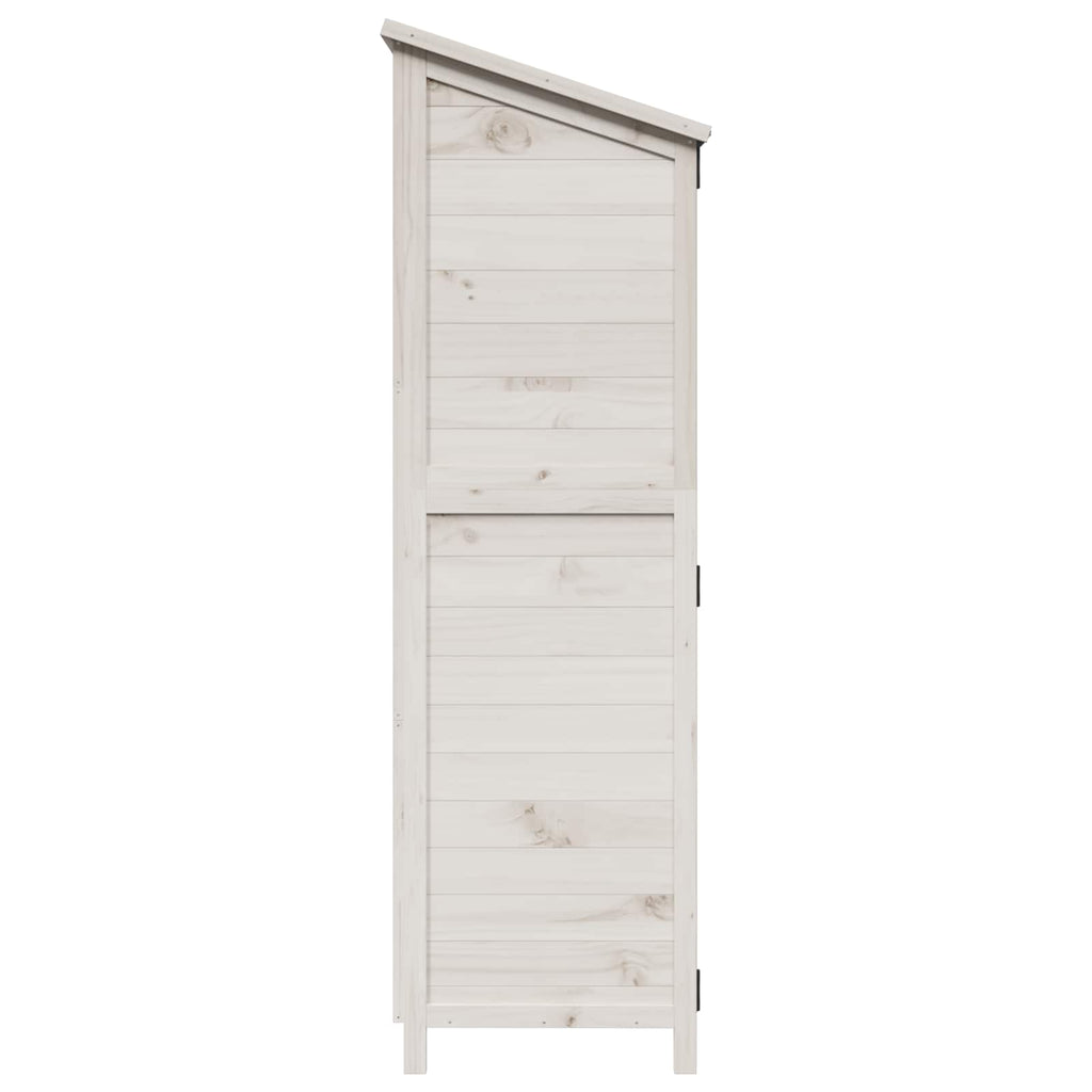 Gartenschuppen Weiß 106 x 56 x 176,5 cm Massivholz aus Fichte