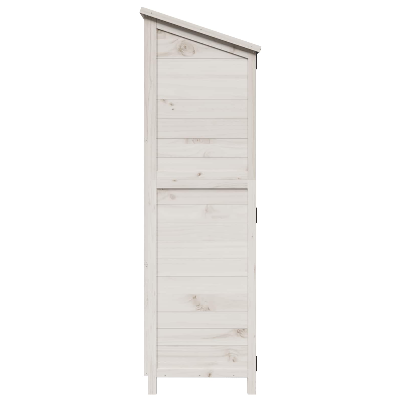 Gartenschuppen Weiß 106 x 56 x 176,5 cm Massivholz aus Fichte