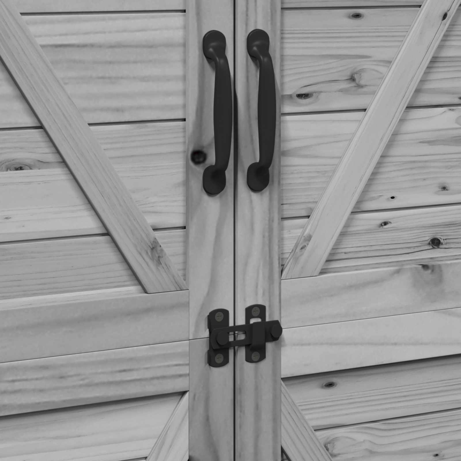 Gartenschuppen Grau 106 x 56 x 176,5 cm Massivholz aus Fichte