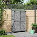 Gartenschuppen Grau 106 x 56 x 176,5 cm Massivholz aus Fichte