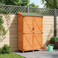 Gartenschuppen Braun 106 x 56 x 176,5 cm Massivholz aus Fichte
