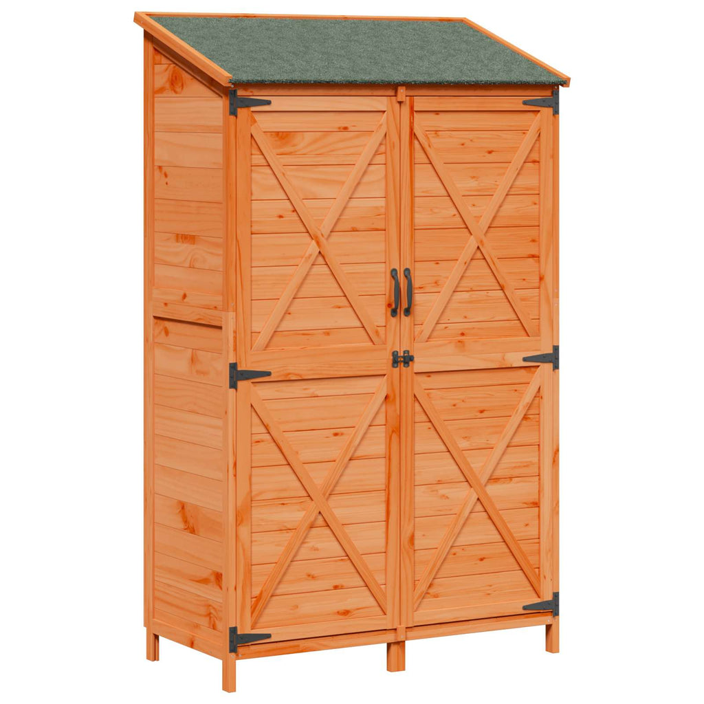 Gartenschuppen Braun 106 x 56 x 176,5 cm Massivholz aus Fichte