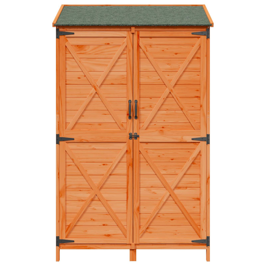 Gartenschuppen Braun 106 x 56 x 176,5 cm Massivholz aus Fichte