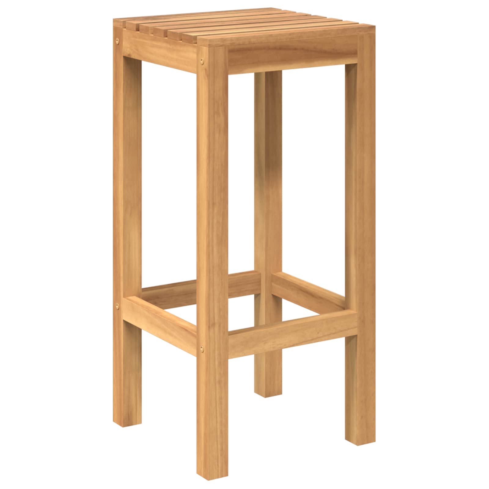 Outdoor Bar Set 3 pcs Unbehandelt Massivholz Teak
