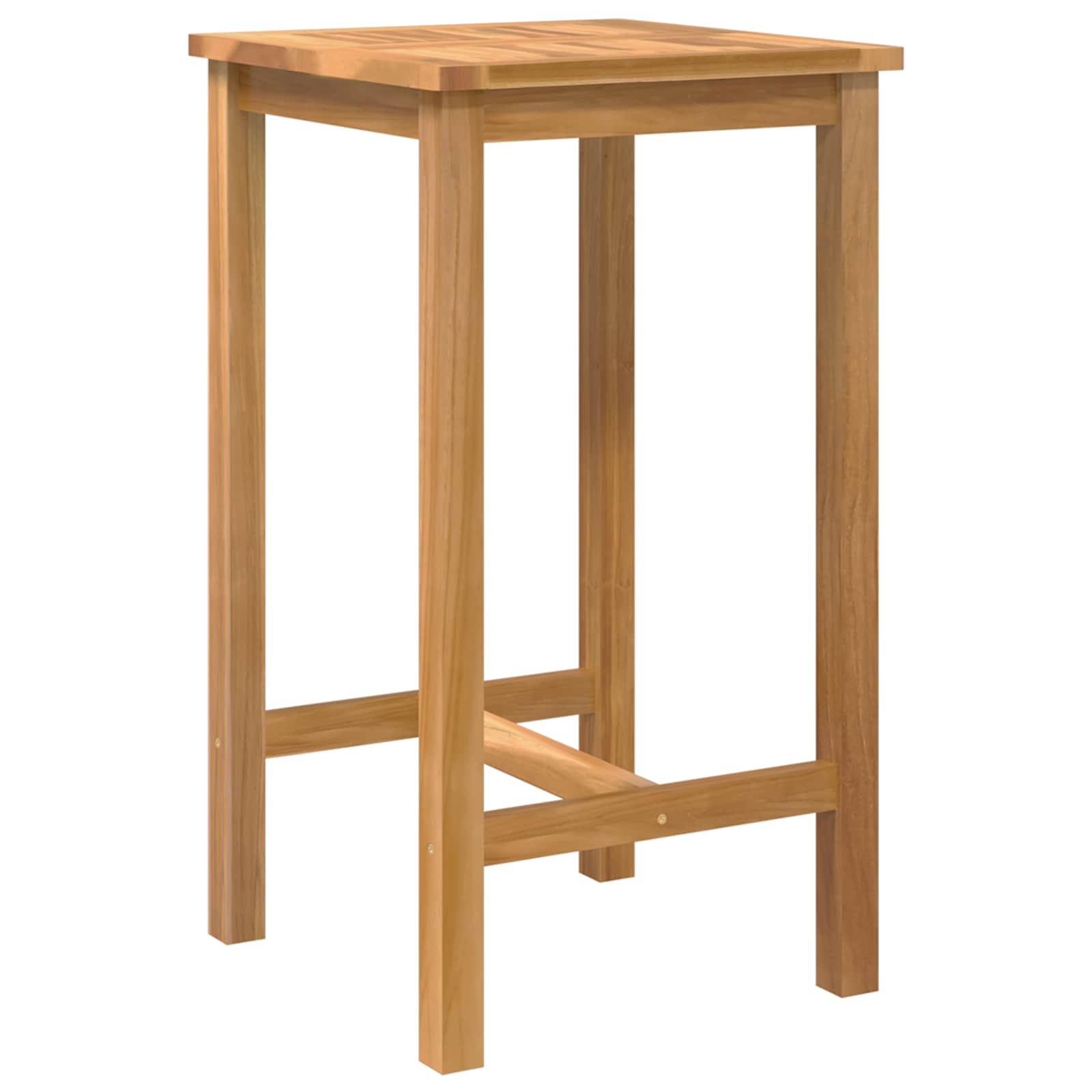 Outdoor Bar Set 3 pcs Unbehandelt Massivholz Teak