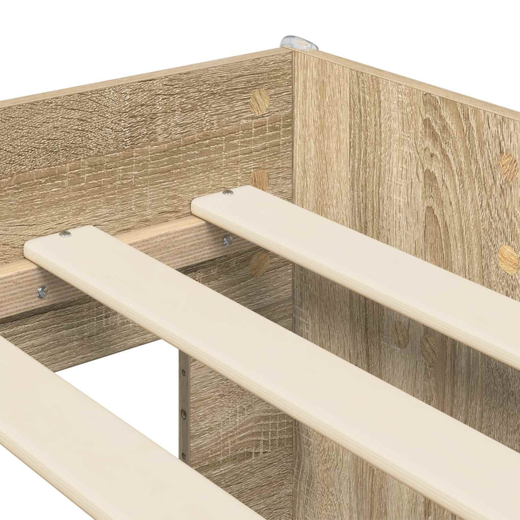 Hochbett für Kinder 2 pcs Sonoma-Eiche 90 x 200 cm