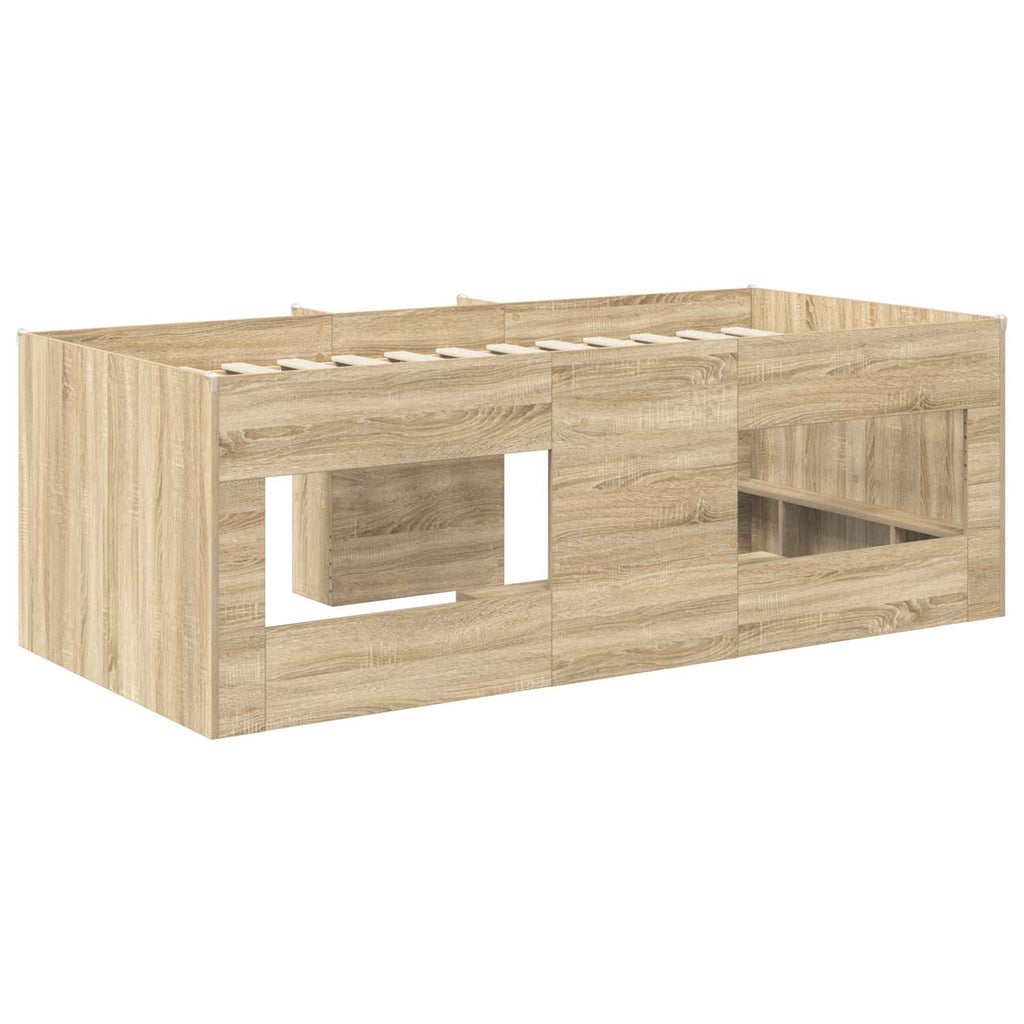 Hochbett für Kinder 2 pcs Sonoma-Eiche 90 x 200 cm