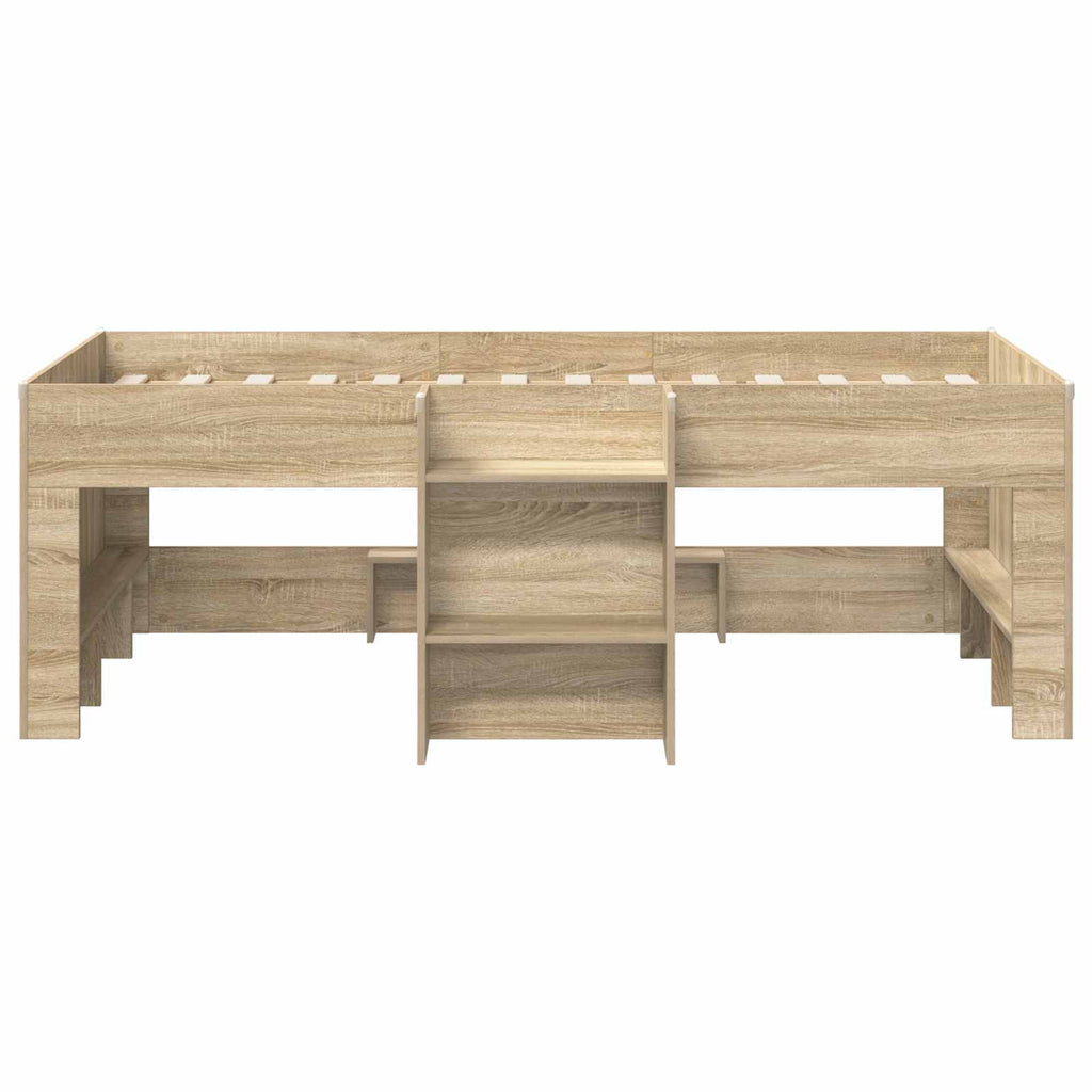 Hochbett für Kinder 2 pcs Sonoma-Eiche 90 x 200 cm