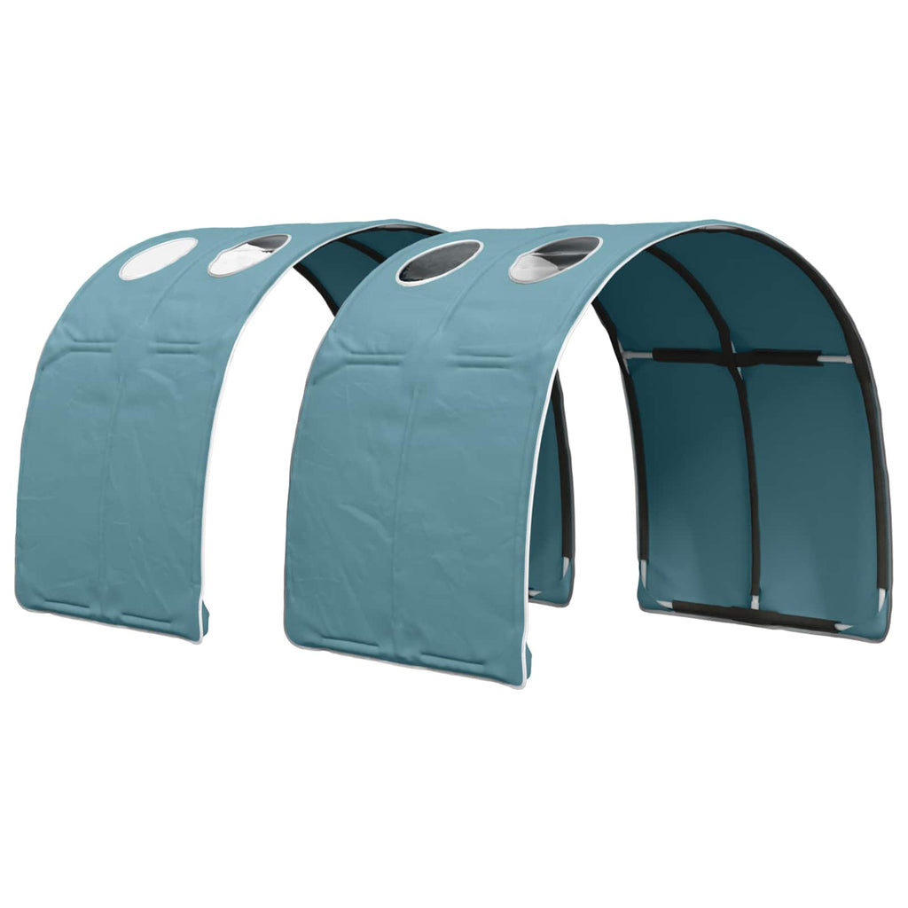 Hochbett für Kinder mit Tunnel Sonoma Eiche und Hellblau