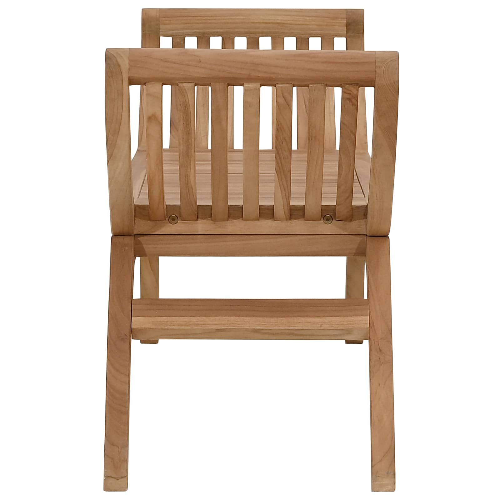 Gartenbank 2-Sitzer 126 cm Massivholz Teak Natur