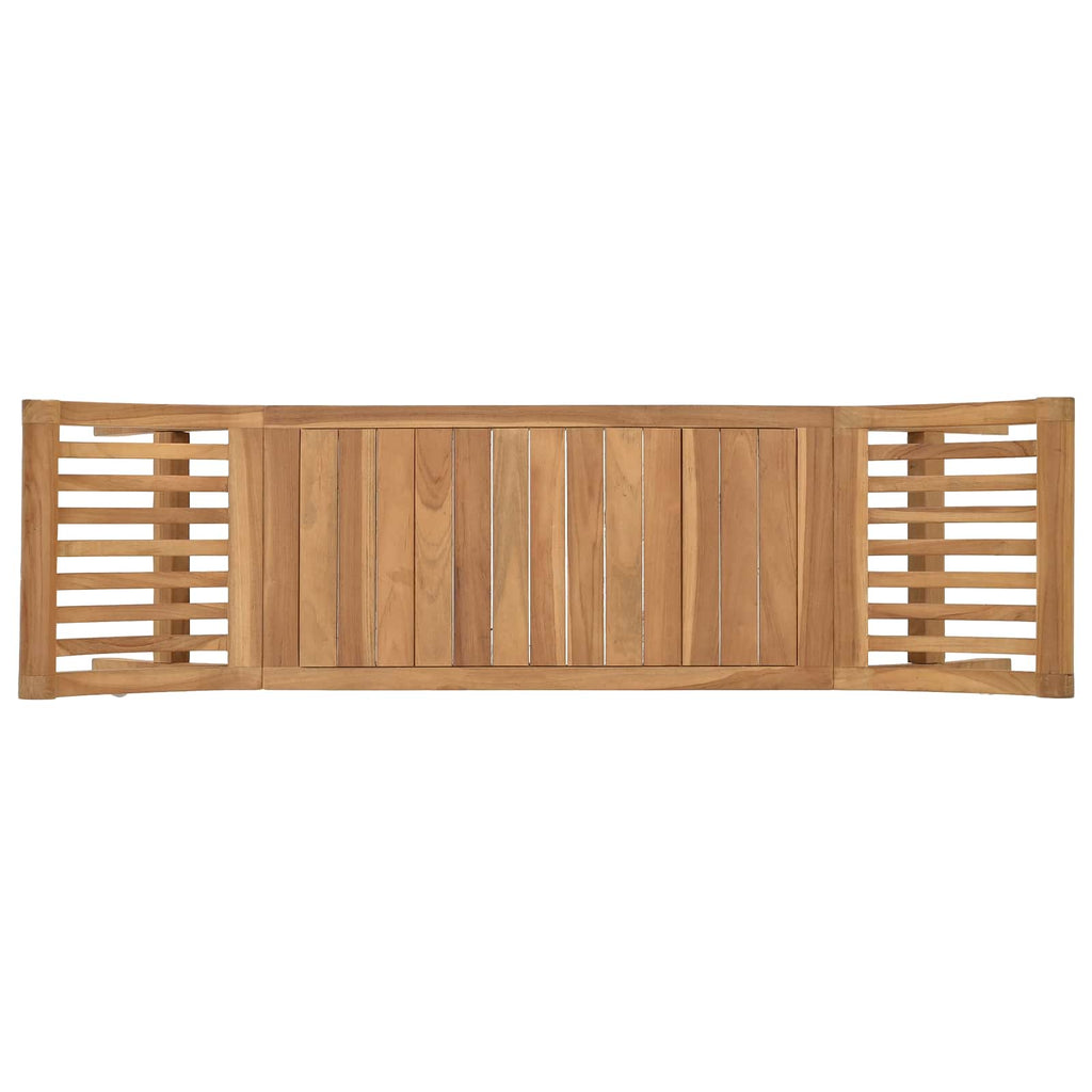 Gartenbank 2-Sitzer 126 cm Massivholz Teak Natur