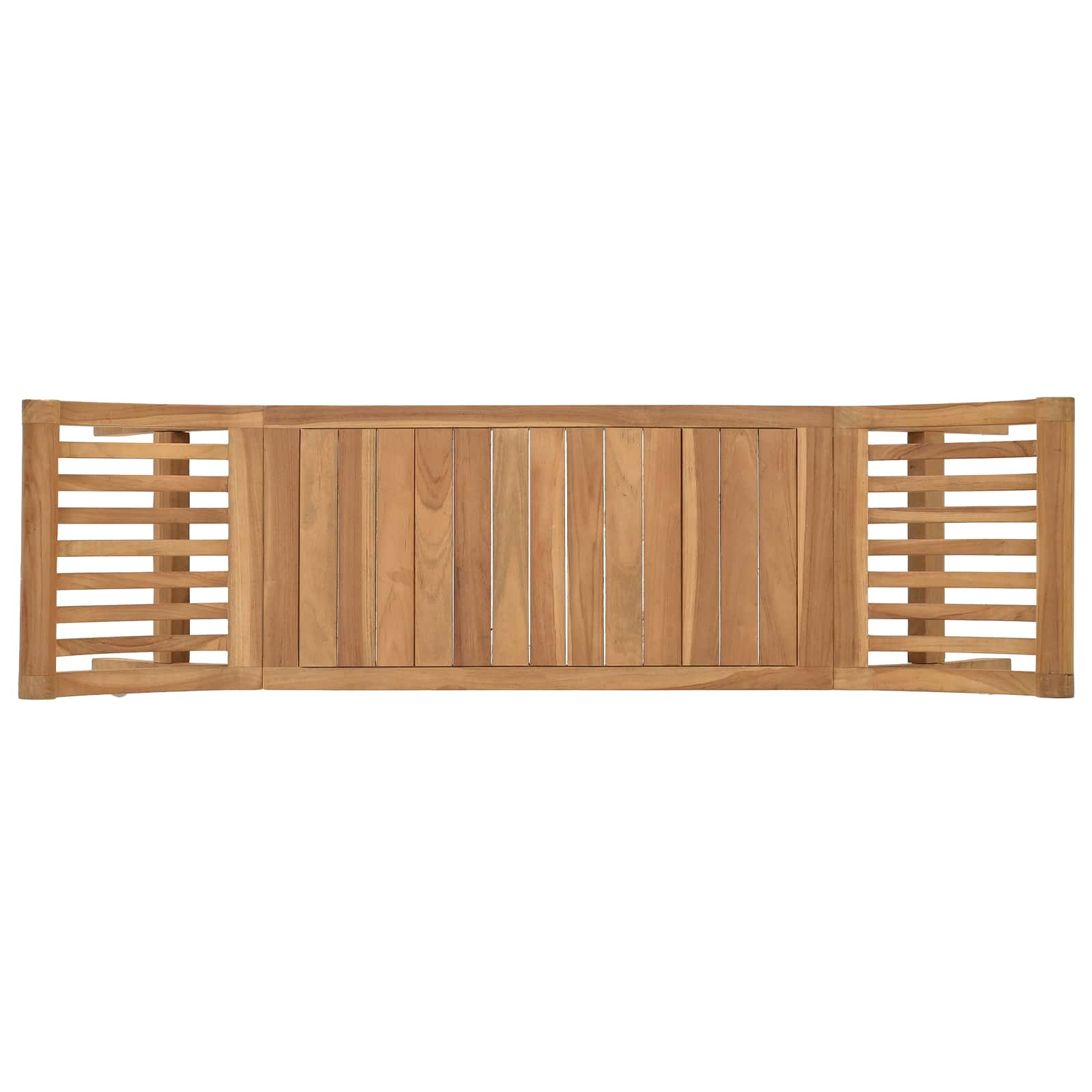 Gartenbank 2-Sitzer 126 cm Massivholz Teak Natur