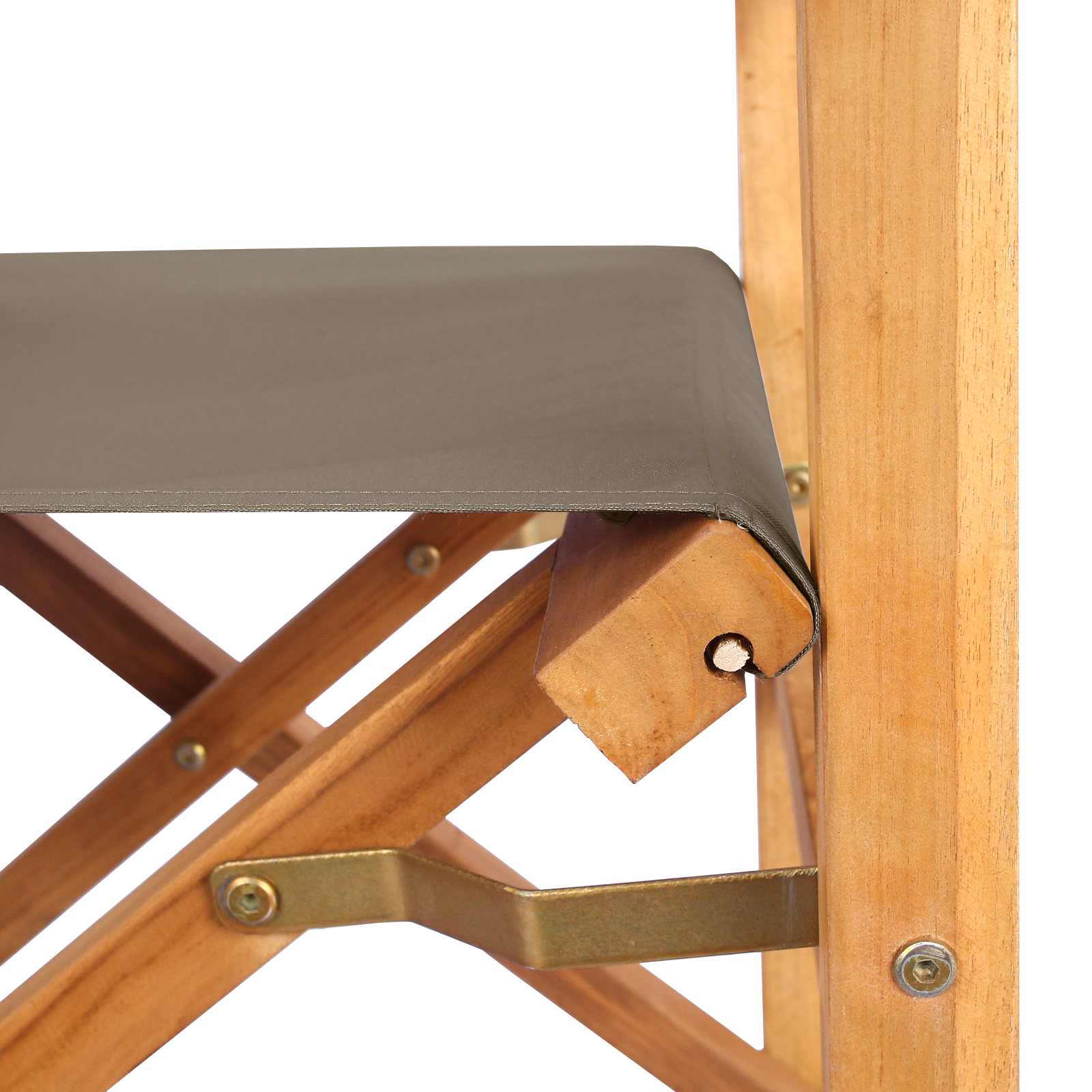 Esszimmerstuhl 56 x 54 x 87 cm 100% Polyester mit solidem Teak