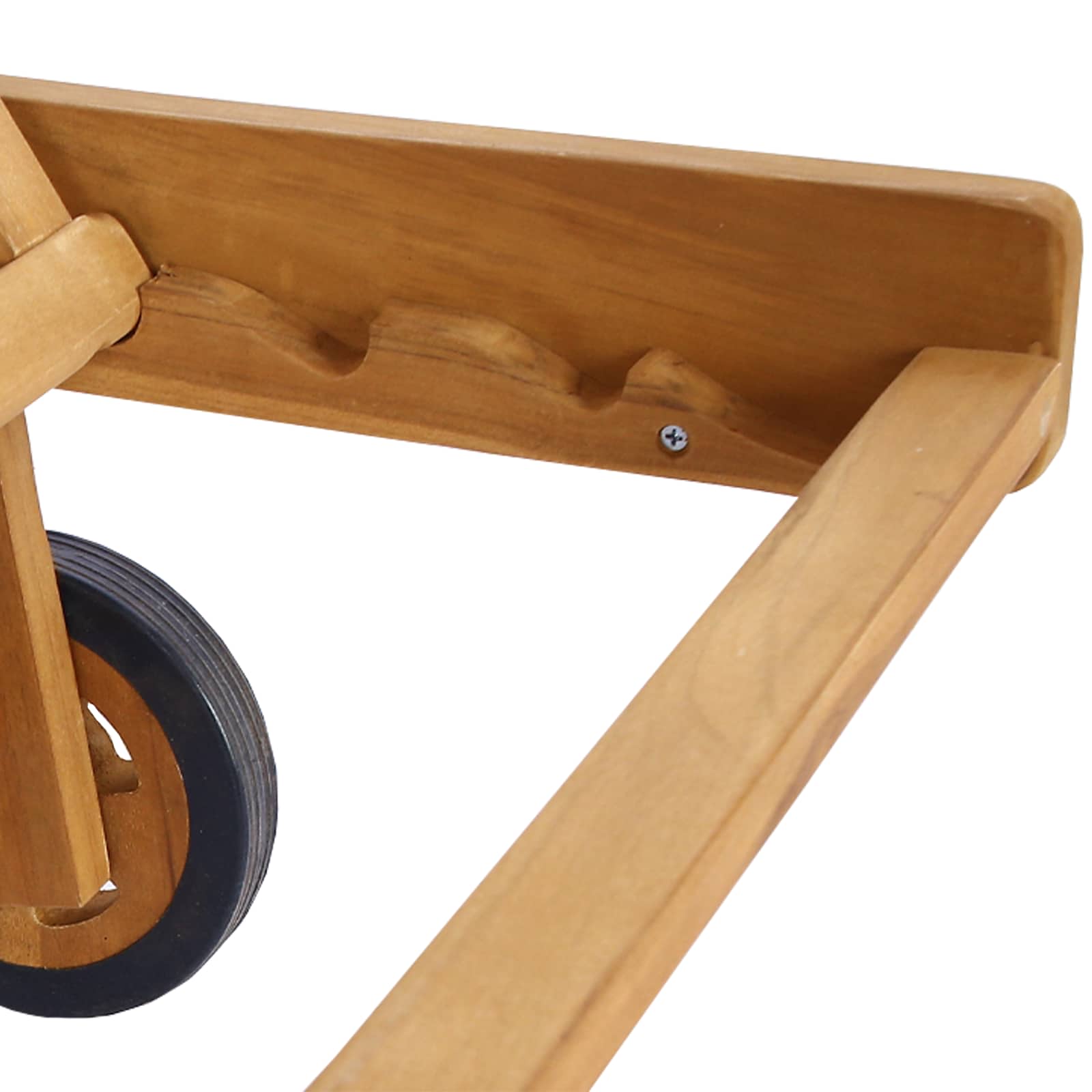 Sonnenliege Braun Massivholz Teak