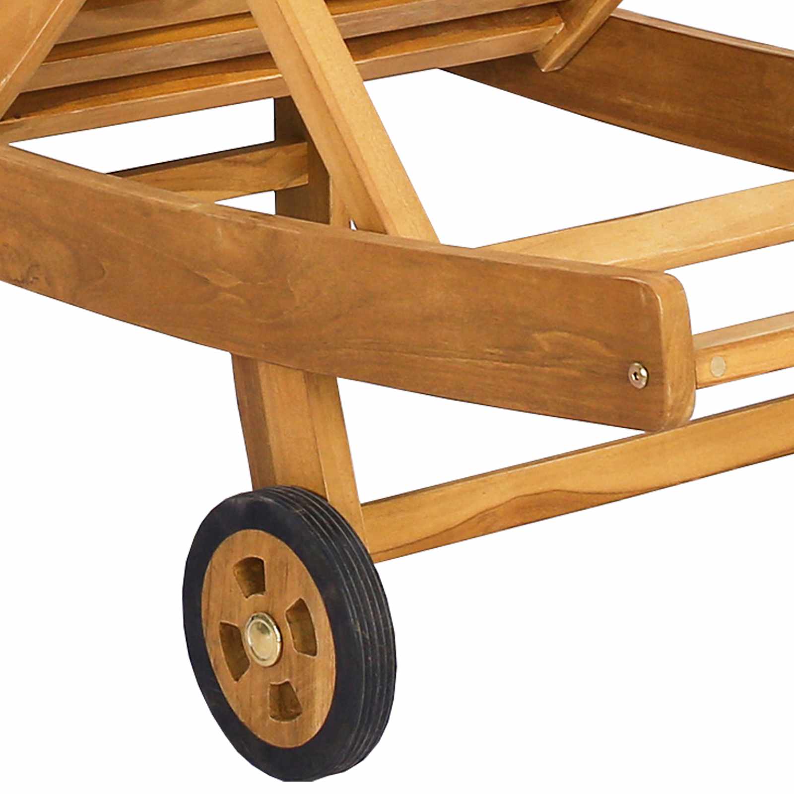 Sonnenliege Braun Massivholz Teak