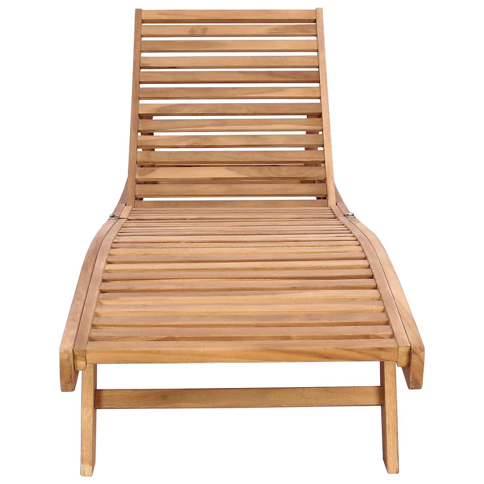 Sonnenliege Braun Massivholz Teak