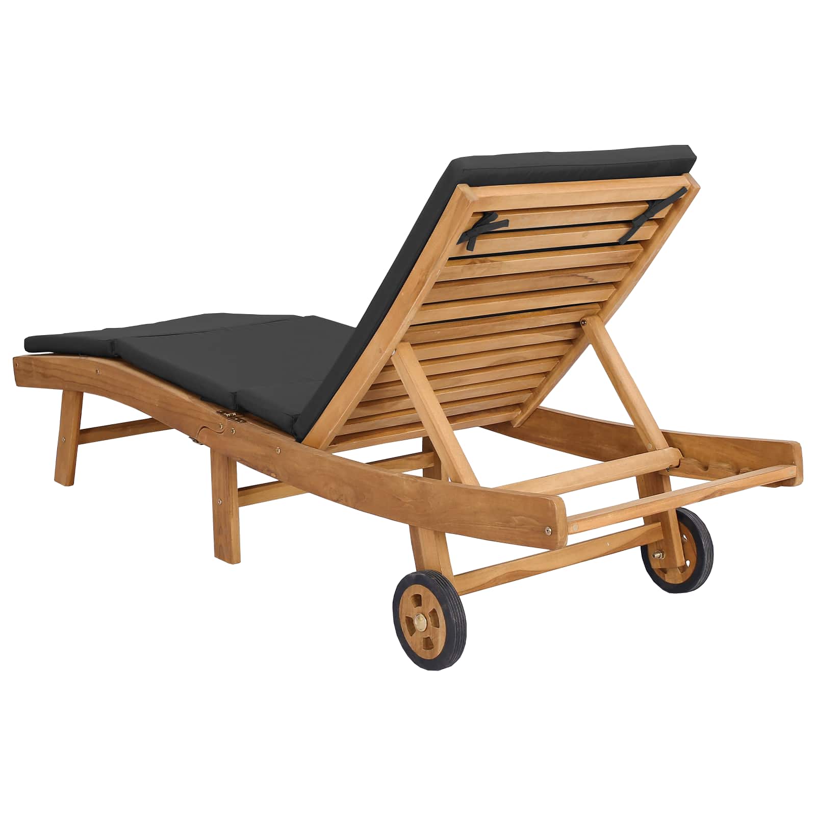 Sonnenliege Braun und Dunkelgrau Polyester