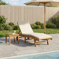 Sonnenliege Braun und Creme Polyester