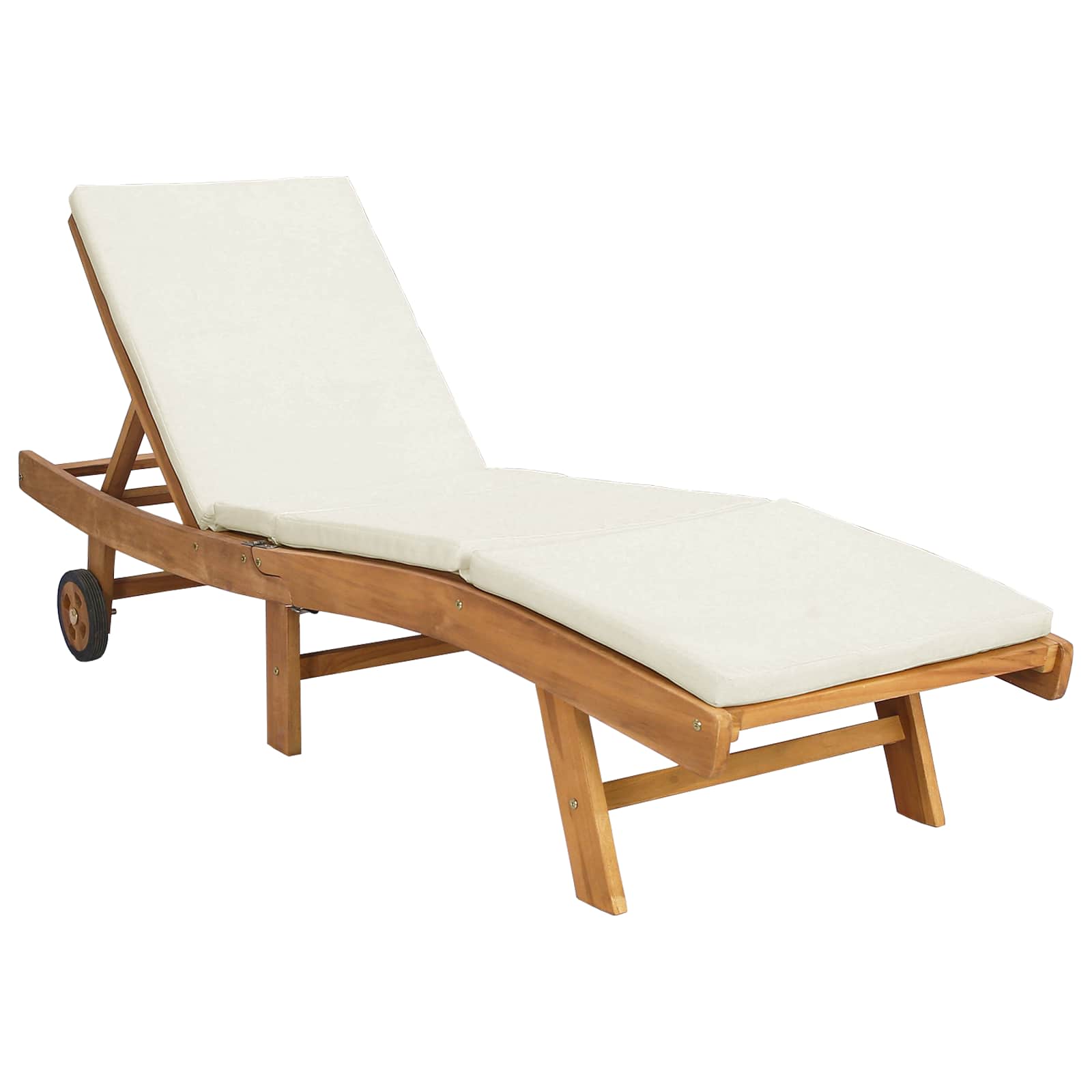 Sonnenliege Braun und Creme Polyester