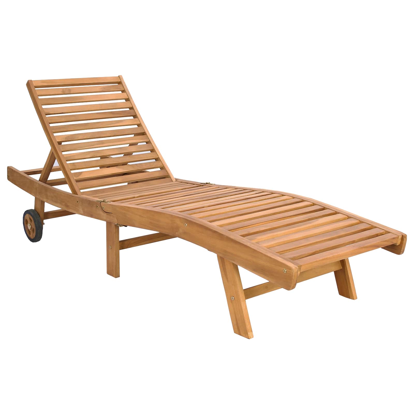 Sonnenliege Braun und Creme Polyester