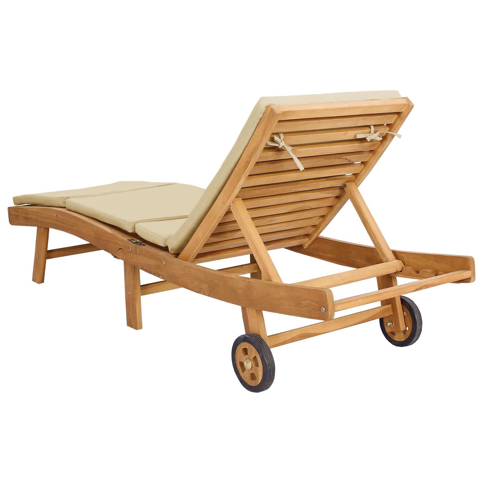 Sonnenliege Braun und Beige Polyester