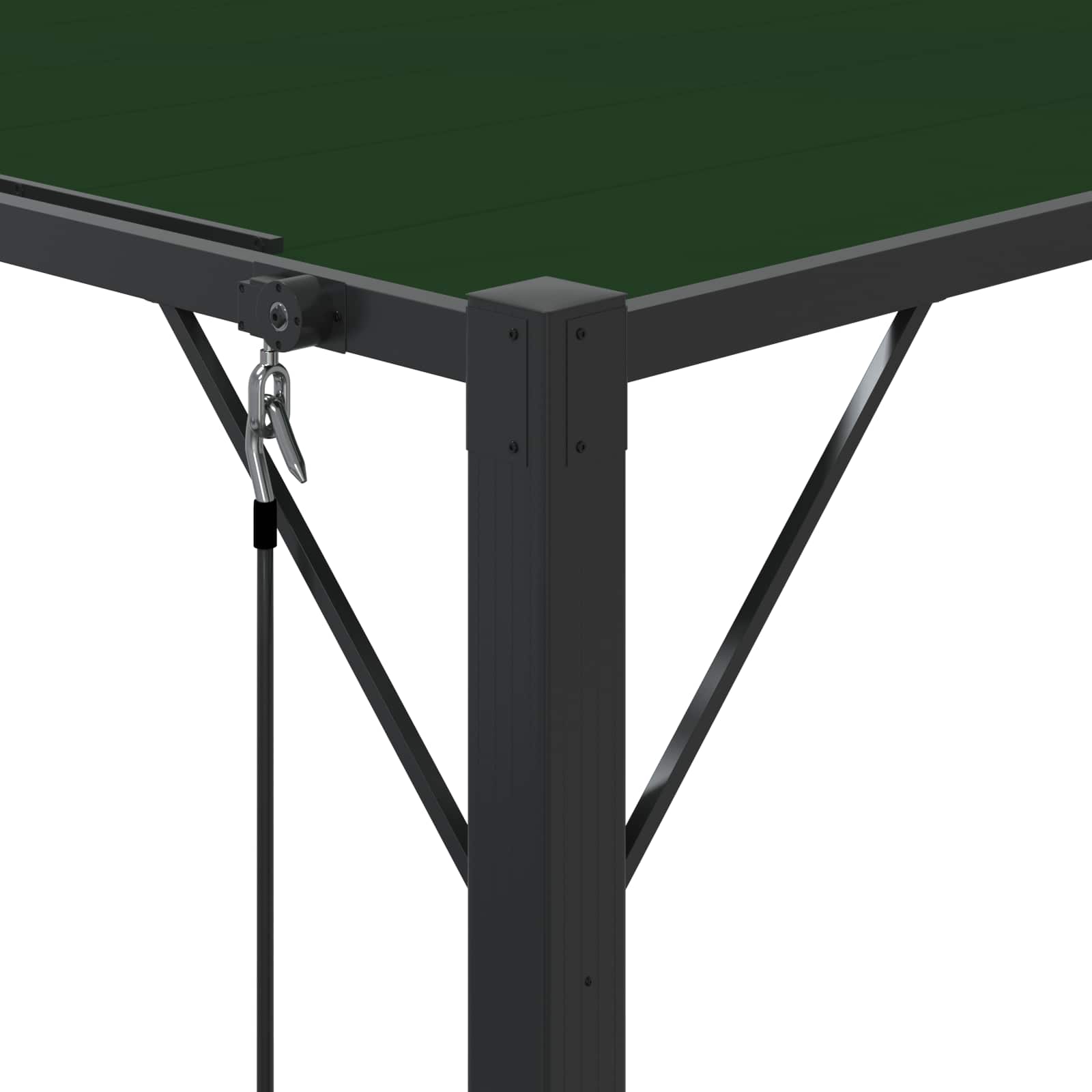 Gazebo mit Lamellen-Dach 3 x 3 x 2,14 m Grün