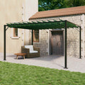 Gazebo mit Lamellen-Dach 3 x 4 x 2,14 m Grün