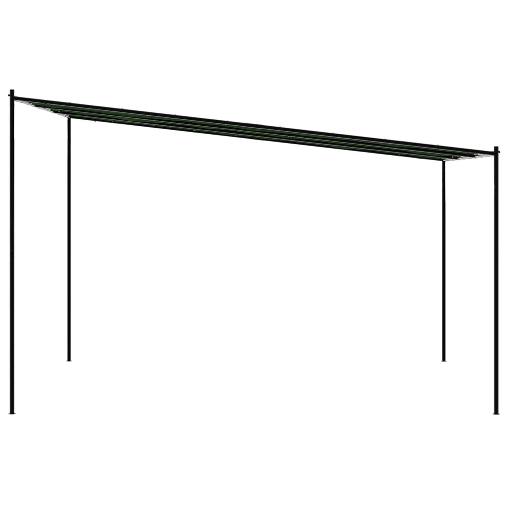 Pavillon 4 x 3,98 x 2,67 m Grün Polyester und Stahl