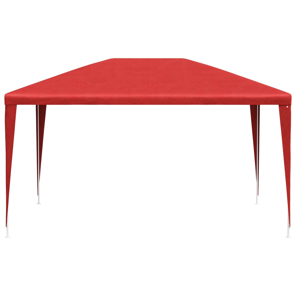 Partyzelt 400 x 300 x 255 cm Rot PE und Stahl