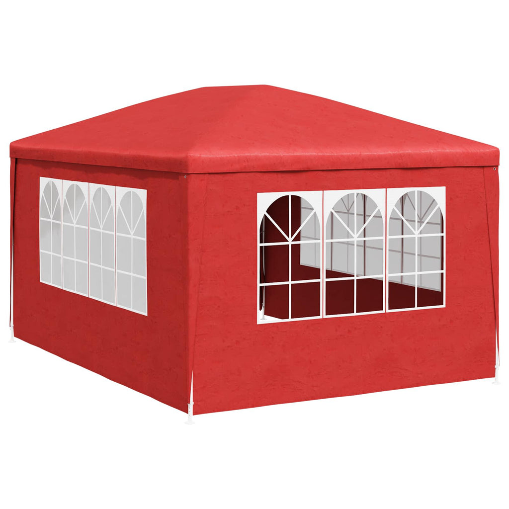 Party-Zelt 400 x 300 x 255 cm Rot PE und Stahl