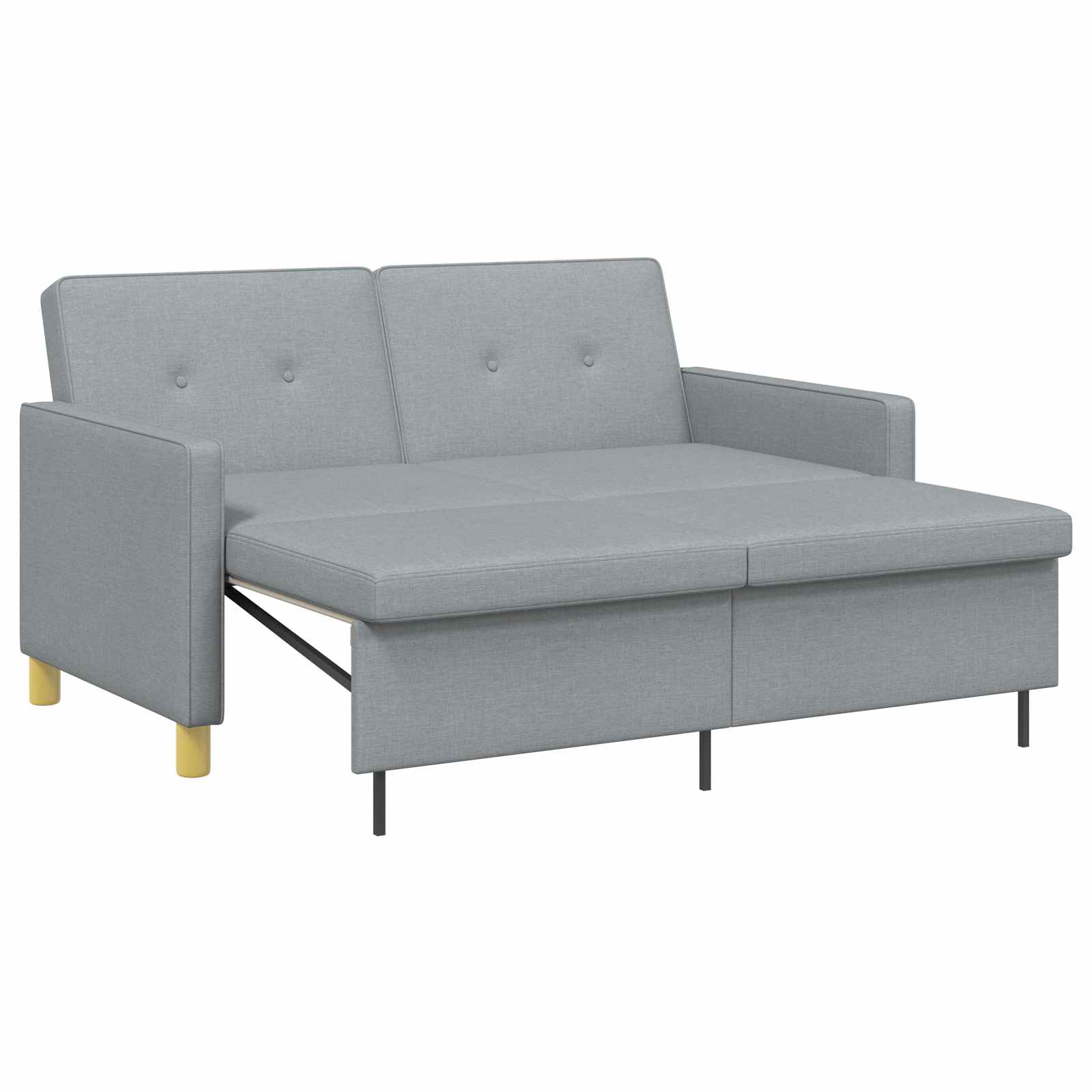 Schlafsofa Ausziehbar Hellgrün Stoff