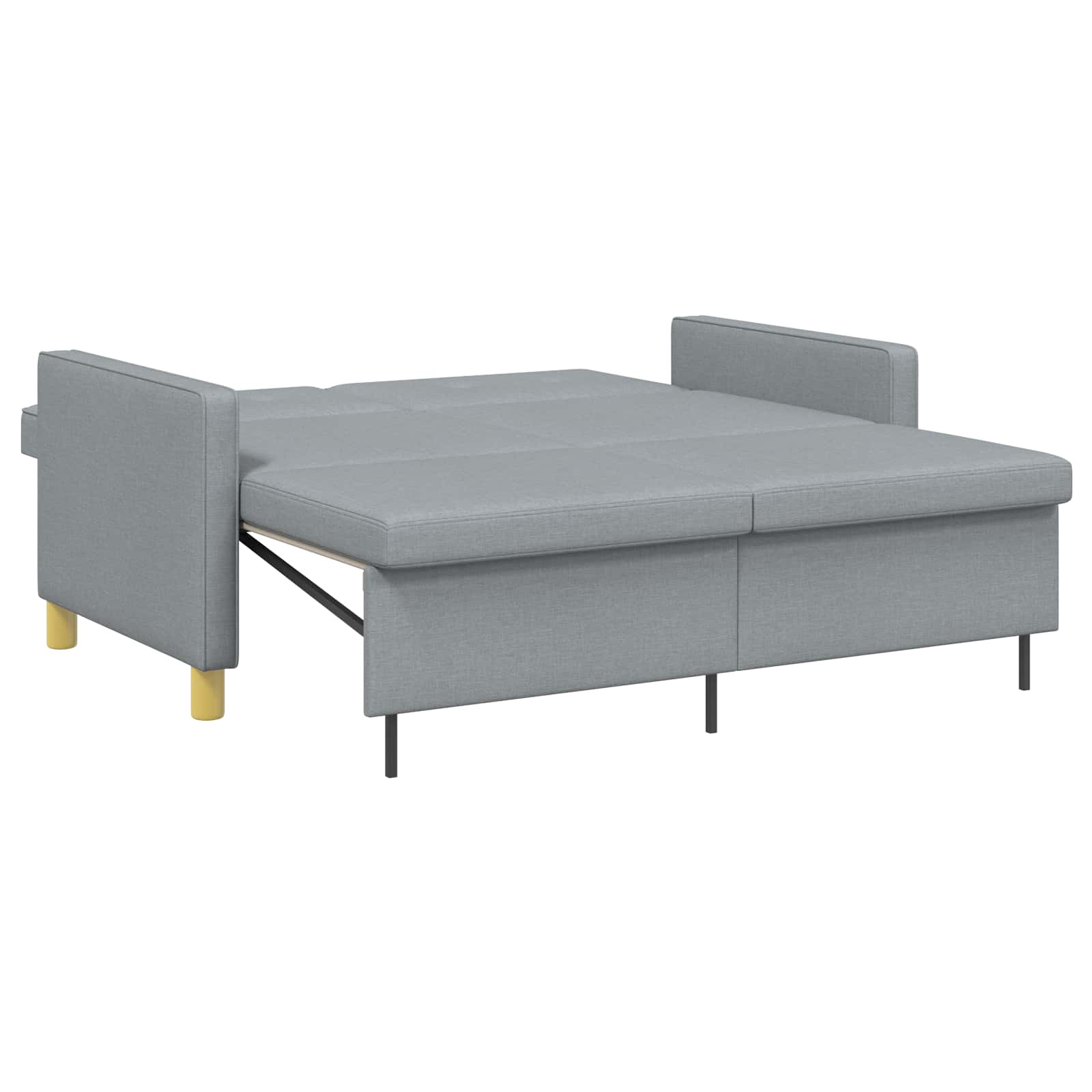 Schlafsofa Ausziehbar Hellgrün Stoff