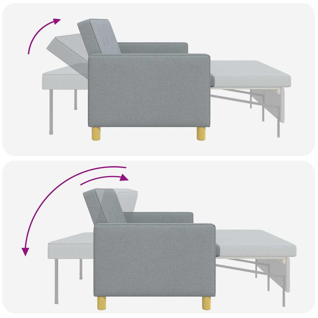 Schlafsofa Ausziehbar Hellgrün Stoff