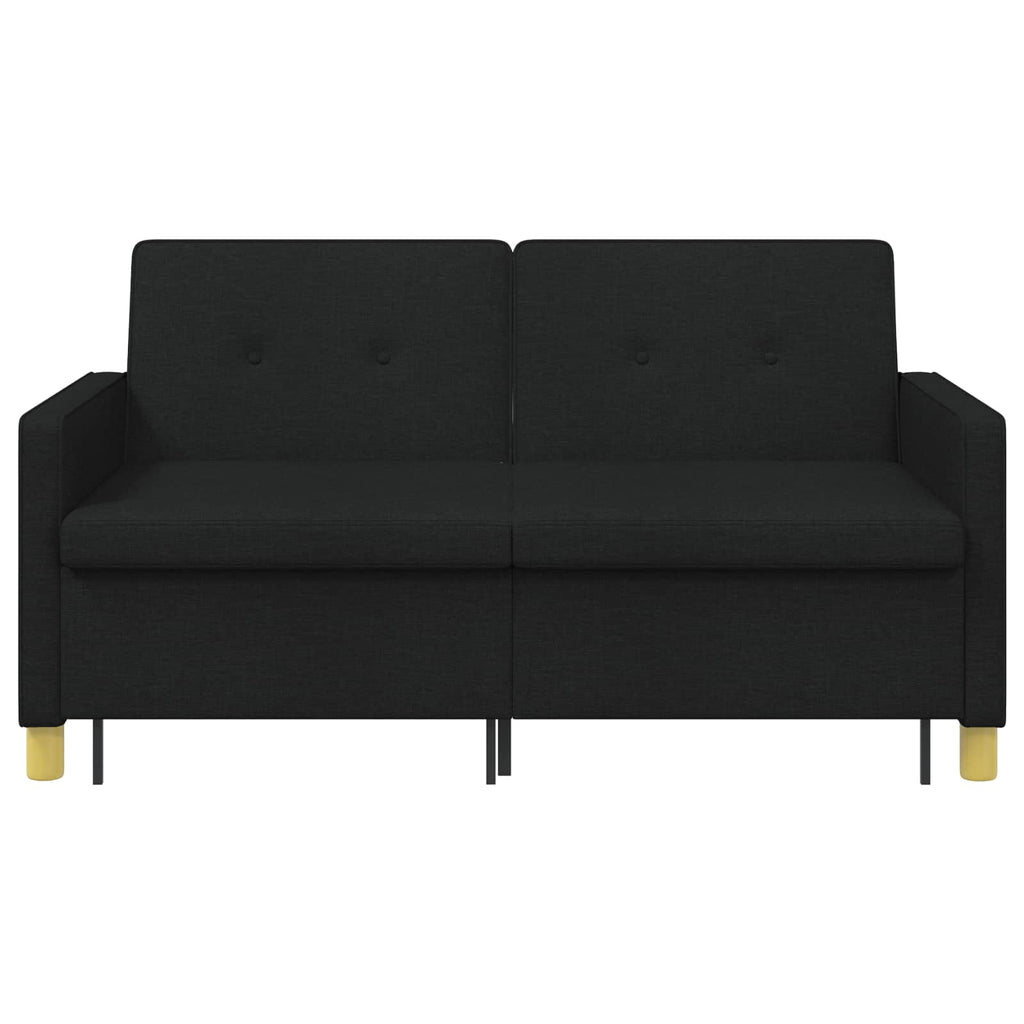 Schlafsofa Ausziehbar Schwarz Stoff