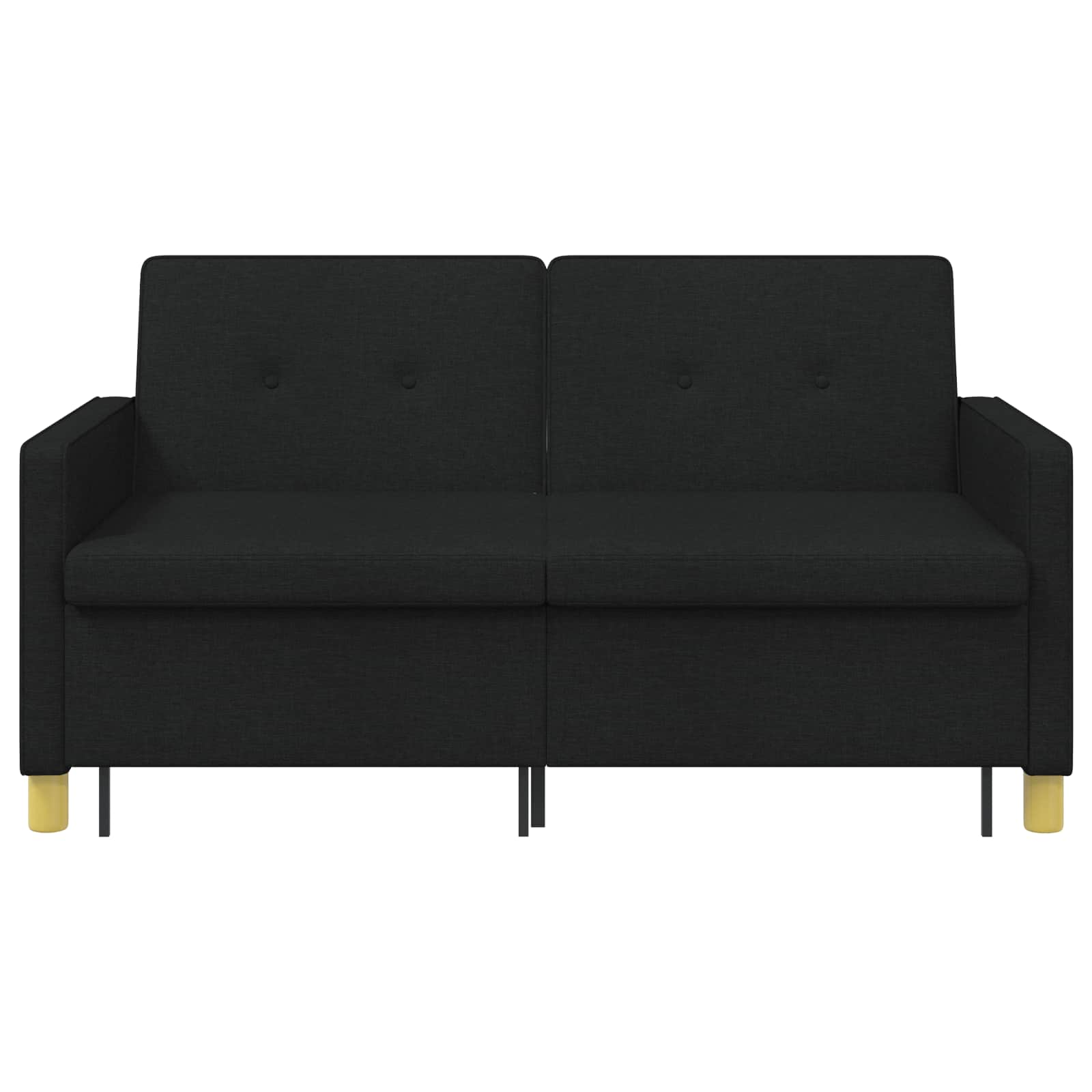 Schlafsofa Ausziehbar Schwarz Stoff