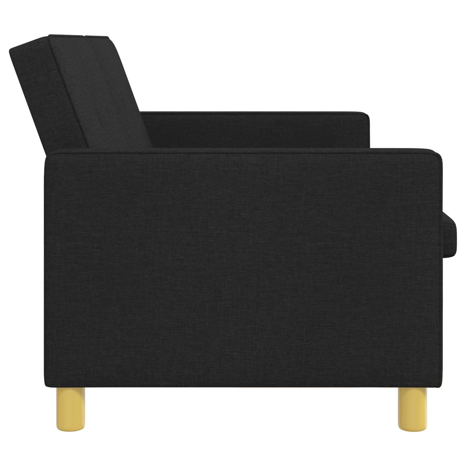 Schlafsofa Ausziehbar Schwarz Stoff
