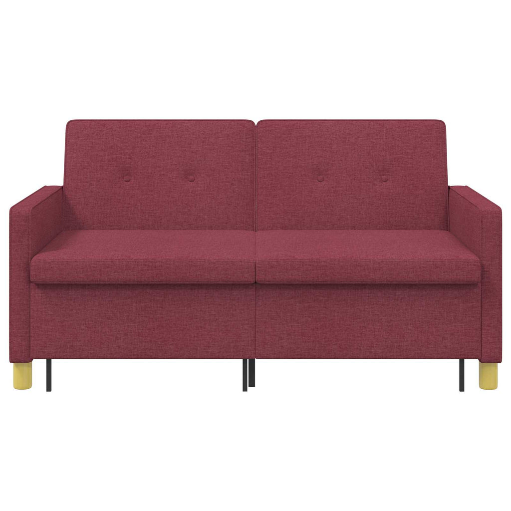 Schlafsofa Ausziehbar Weinrot Stoff