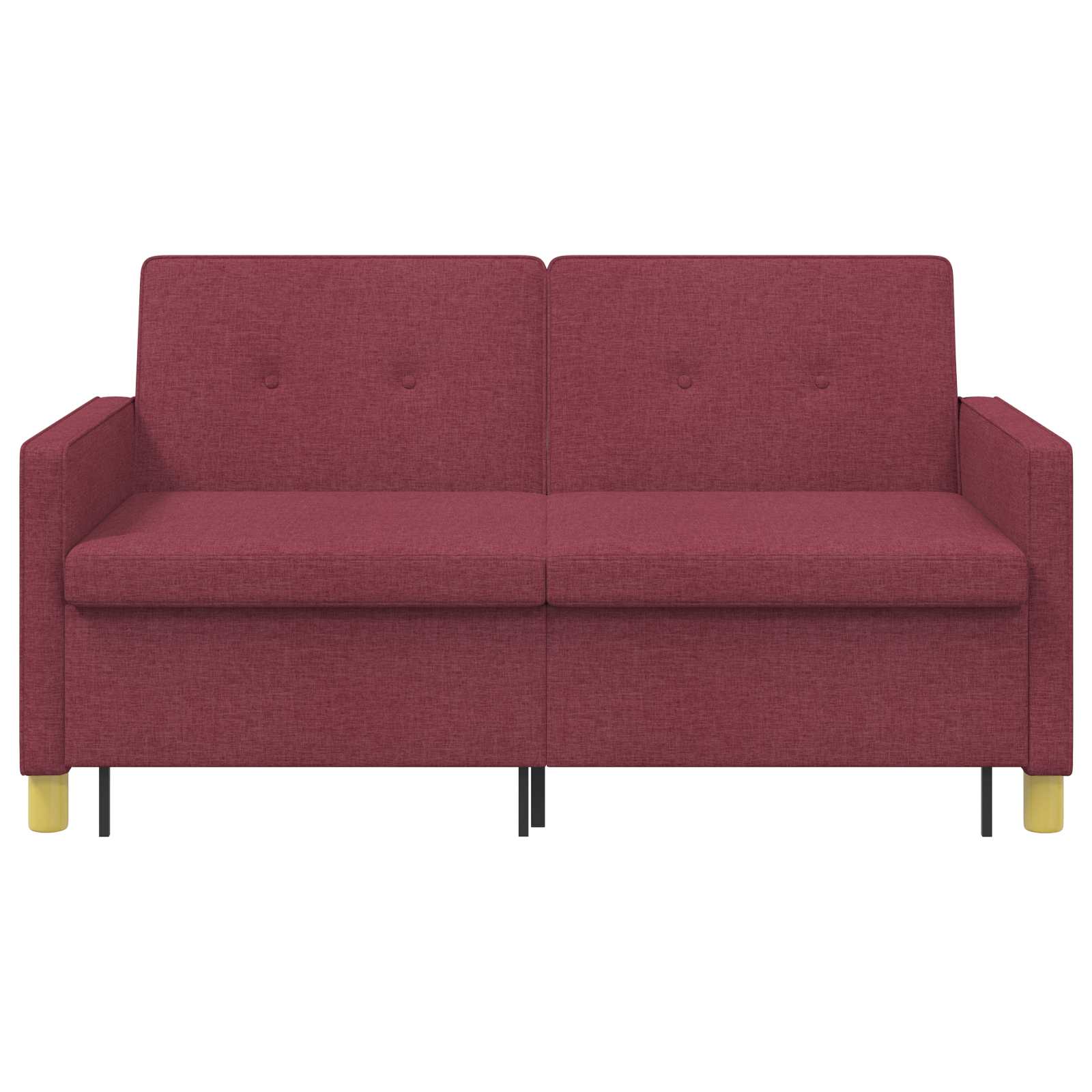 Schlafsofa Ausziehbar Weinrot Stoff