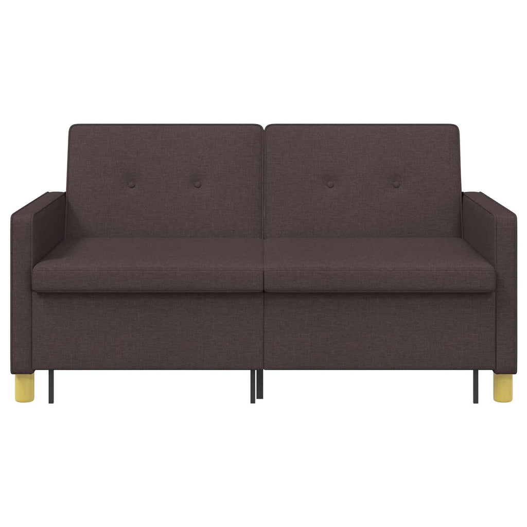 Schlafsofa Ausziehbar Dunkelbraun Stoff